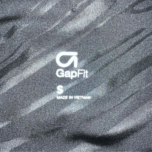 Small Gapfit GFast High Rise Compression Capri Black Liquid Shine VGUC - Picture 9 of 9